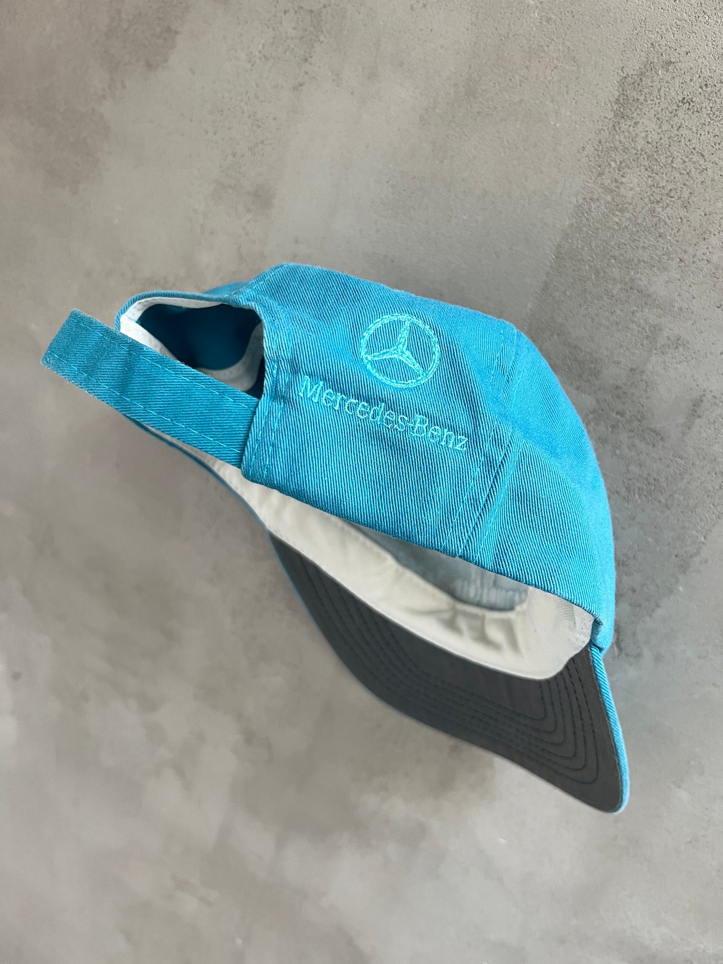 TURQUISE MERCEDES BENZ RACING CAP - 1990S