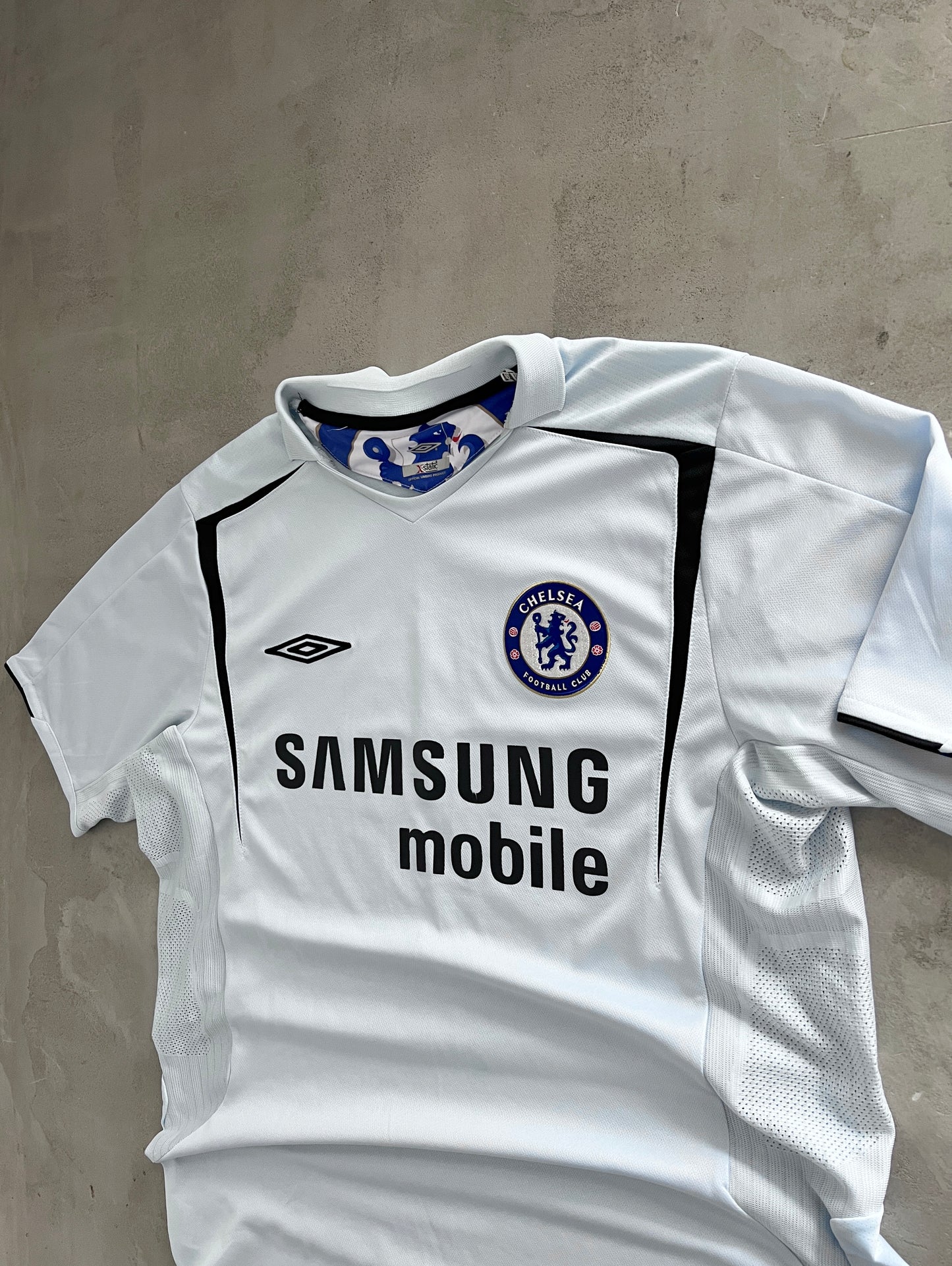 BABY BLUE CHELSEA UMBRO JERSEY - 2000S - XL/L