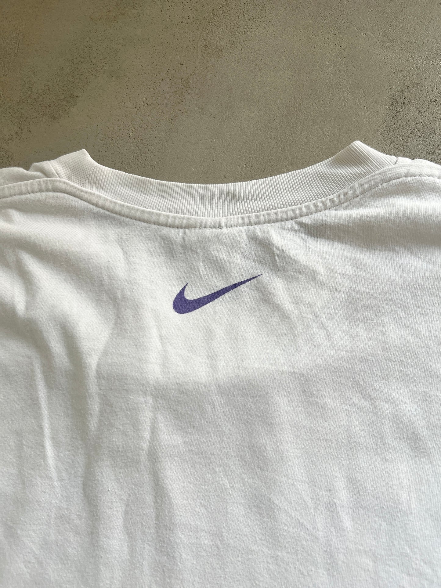 WHITE/PURPLE REAL MADRID NIKE TEE - 1990S - L