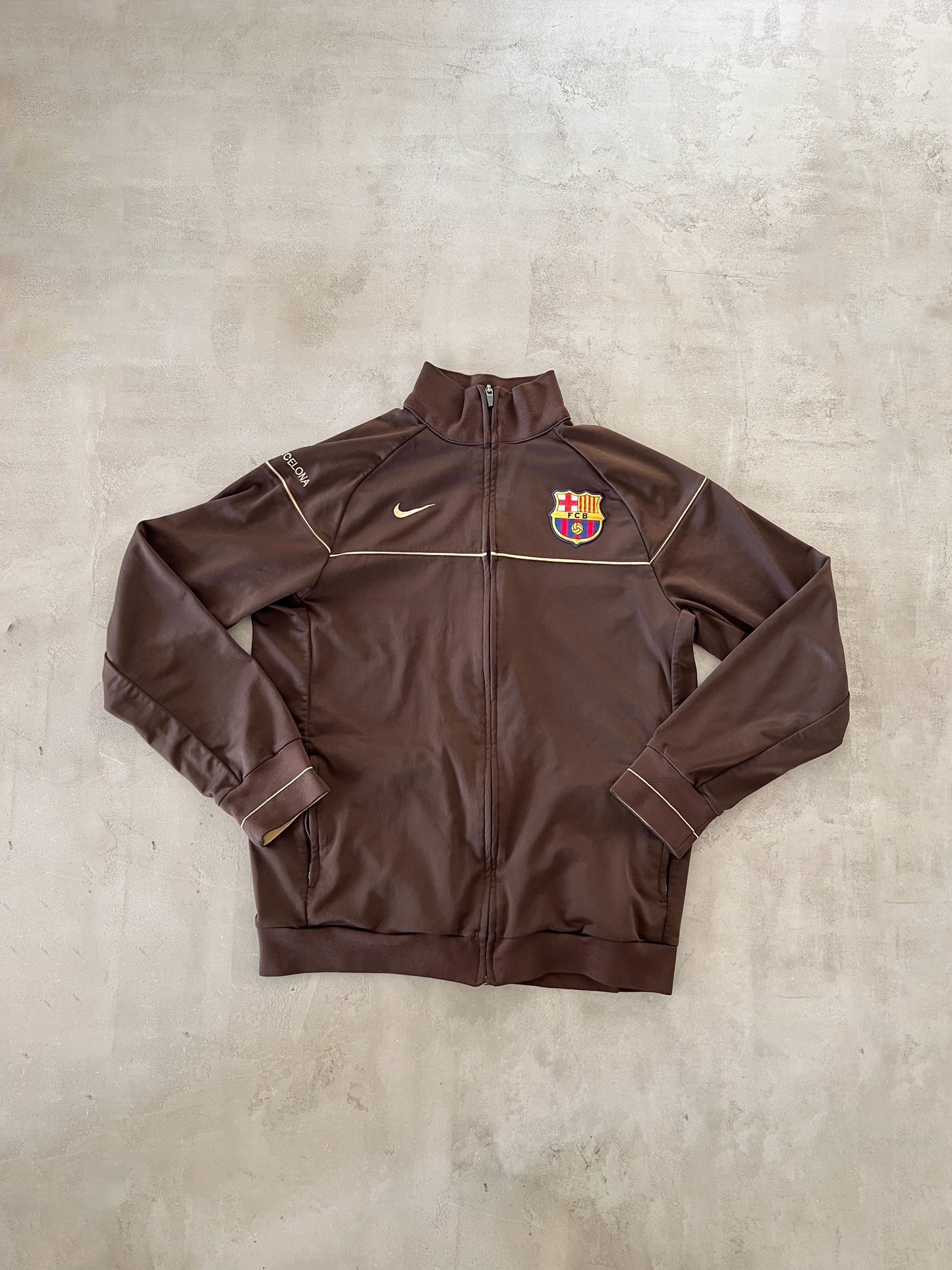 MOCHA FC BARCELONA NIKE TRACK JACKET - 2000S - L
