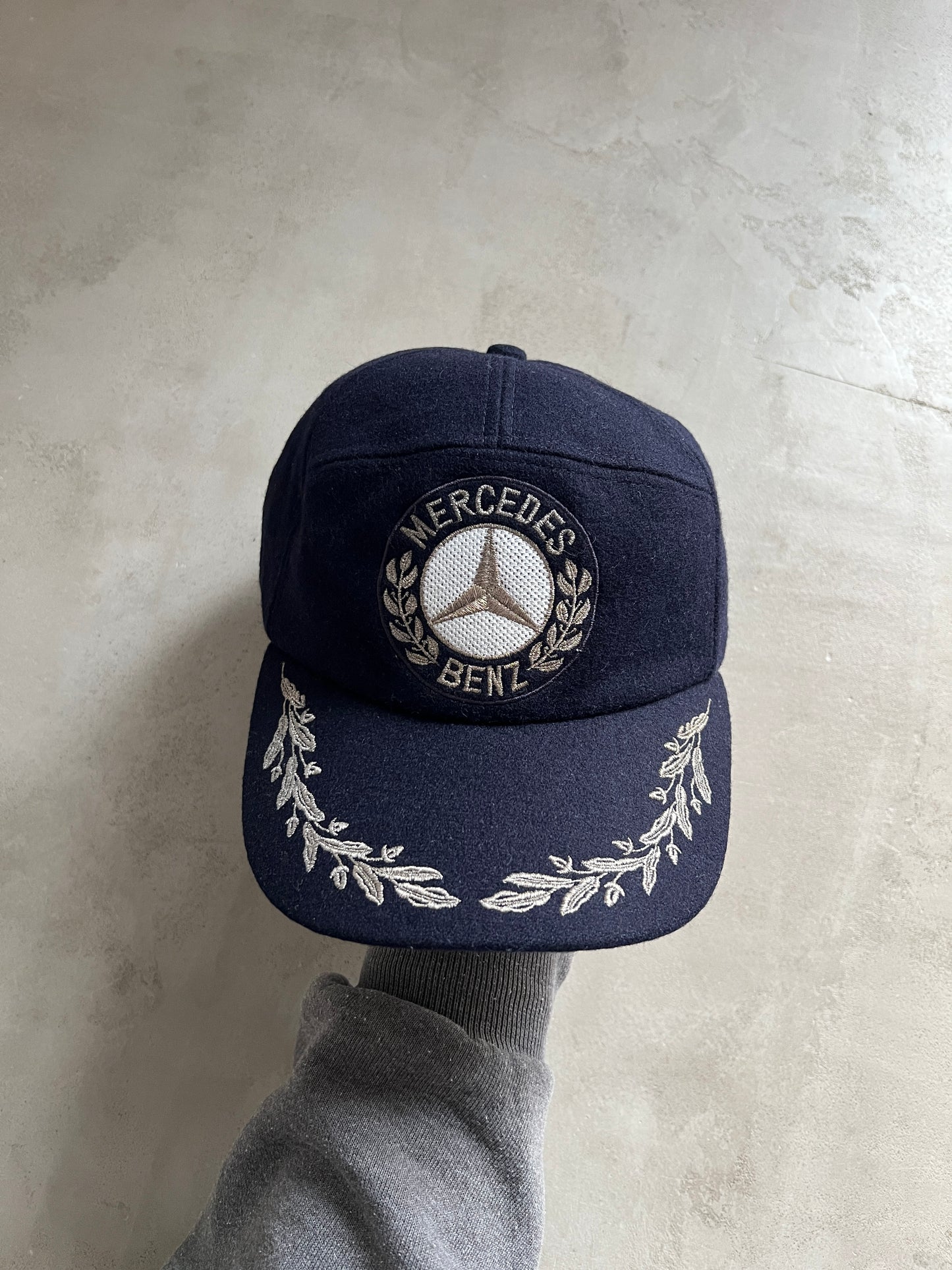 NAVY/SILVER MERCEDES BENZ CAP - 1990S