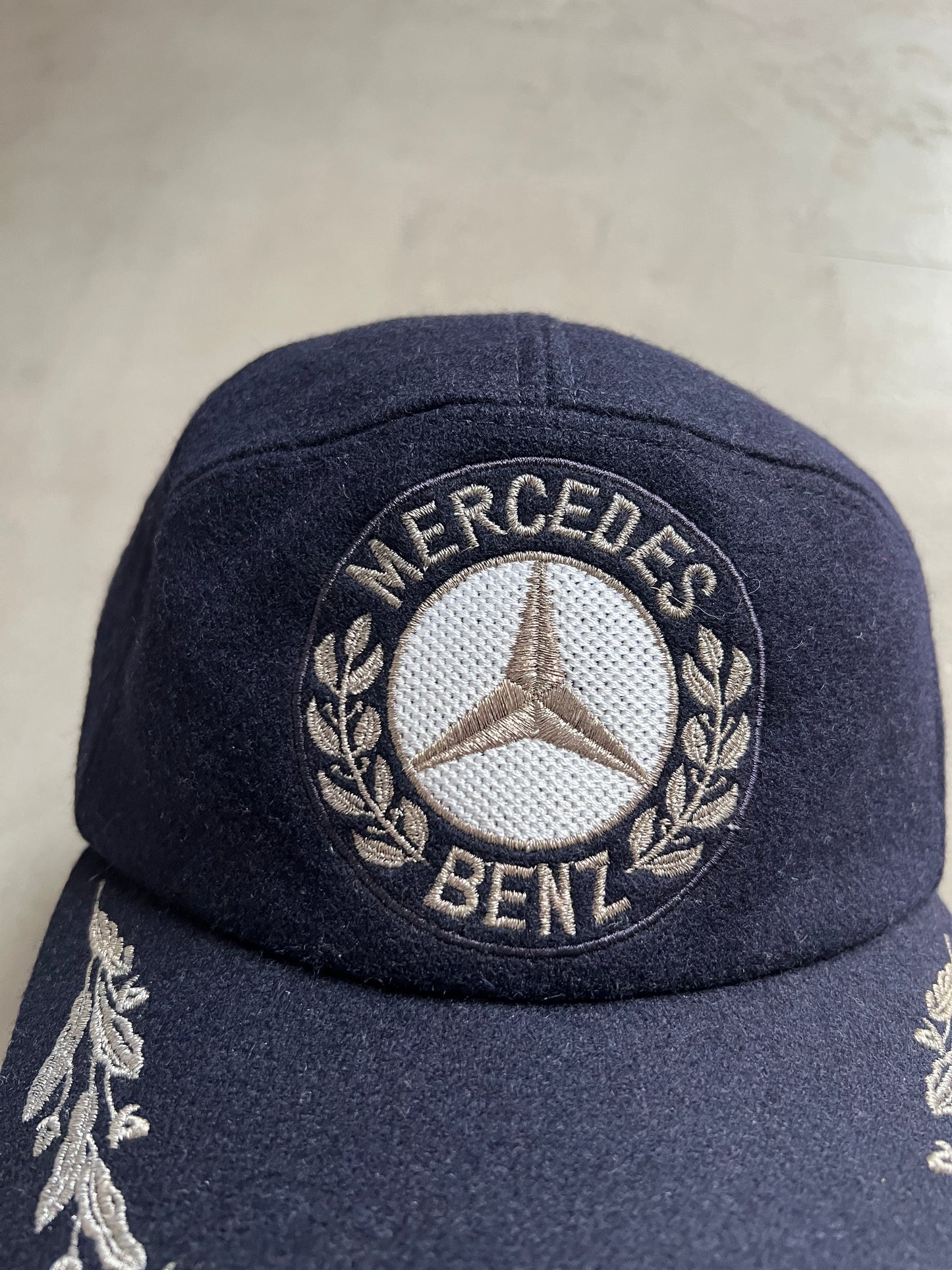 NAVY/SILVER MERCEDES BENZ CAP - 1990S