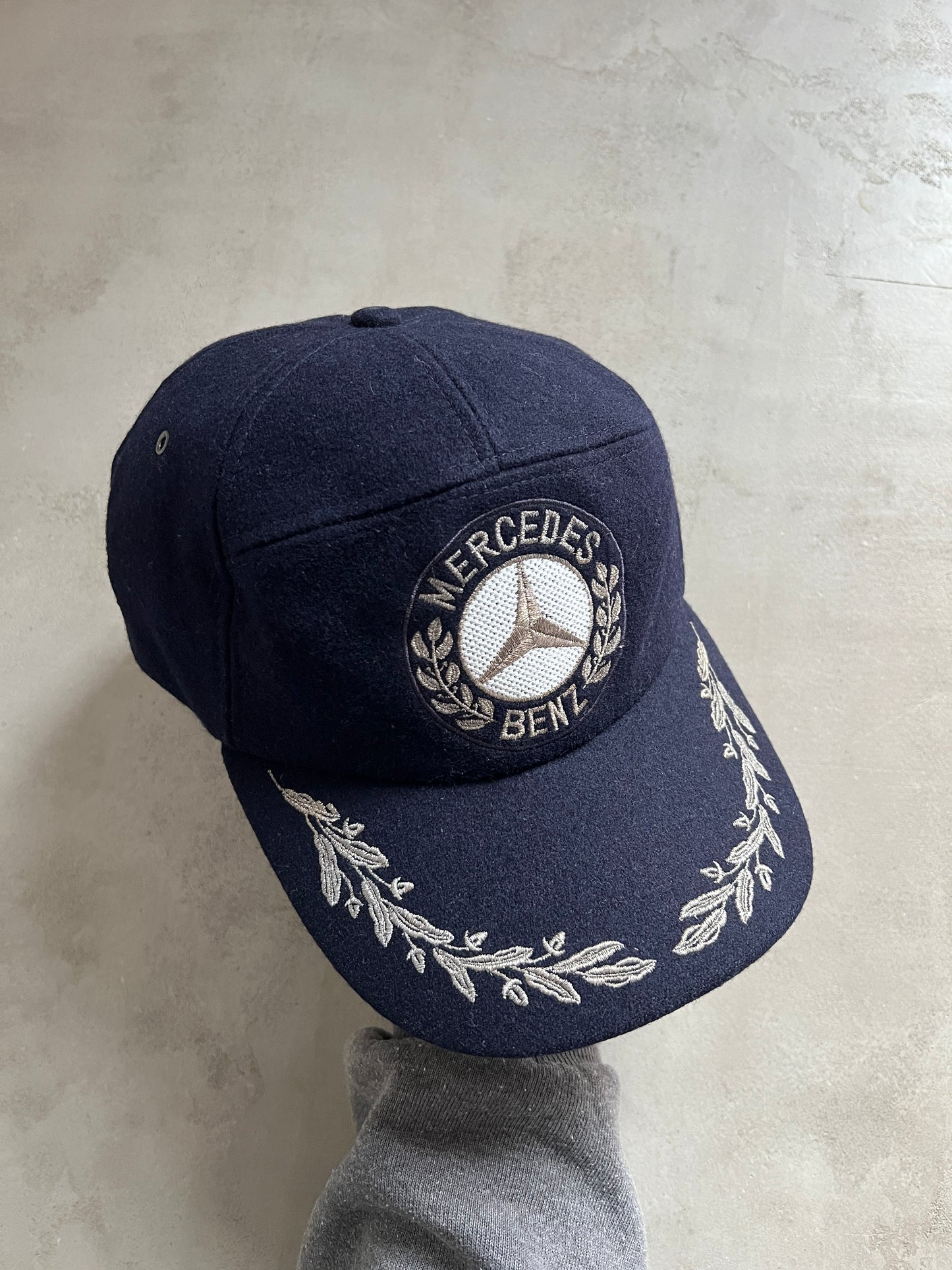 NAVY/SILVER MERCEDES BENZ CAP - 1990S