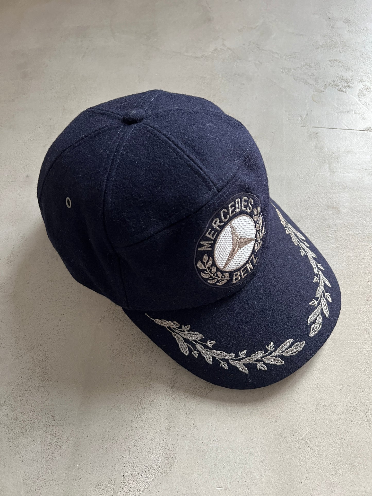 NAVY/SILVER MERCEDES BENZ CAP - 1990S