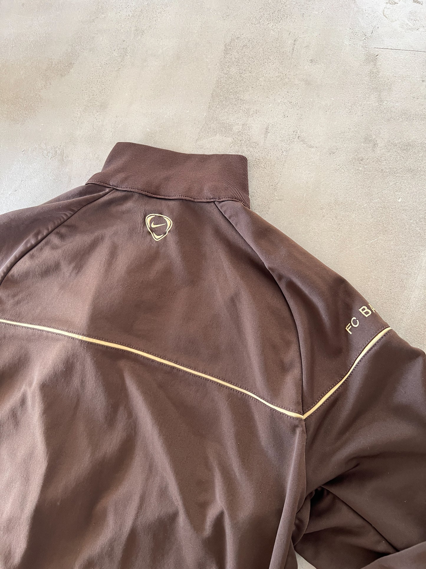 MOCHA FC BARCELONA NIKE TRACK JACKET - 2000S - L