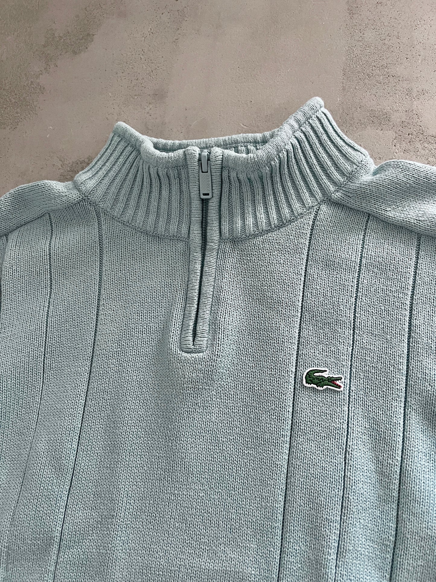 BABY BLUE LACOSTE HALFZIP - 2000S - XXS