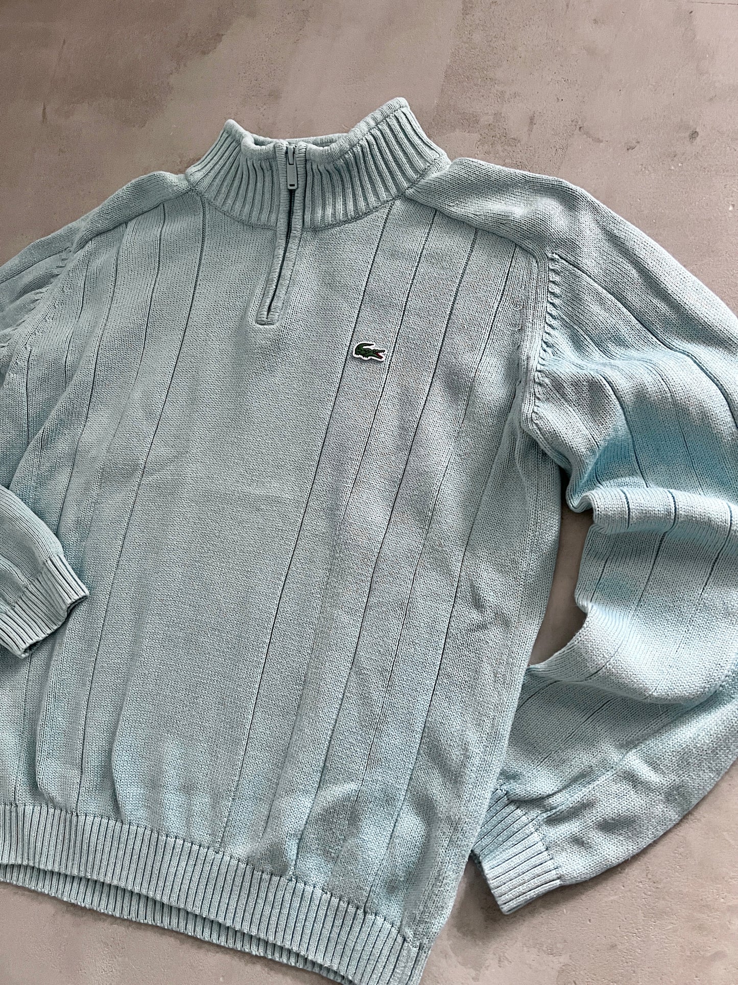 BABY BLUE LACOSTE HALFZIP - 2000S - XXS