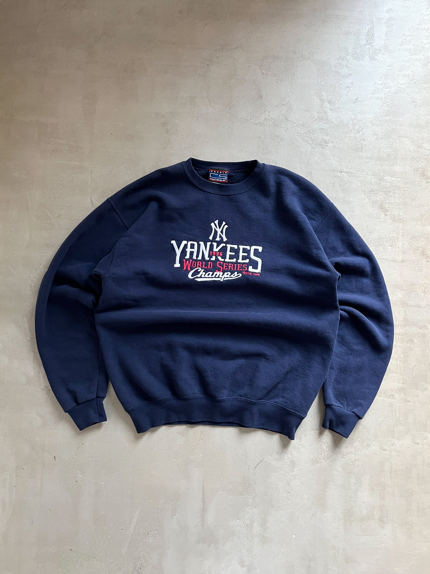 NAVY YANKEES SWEATER - 1996 - L