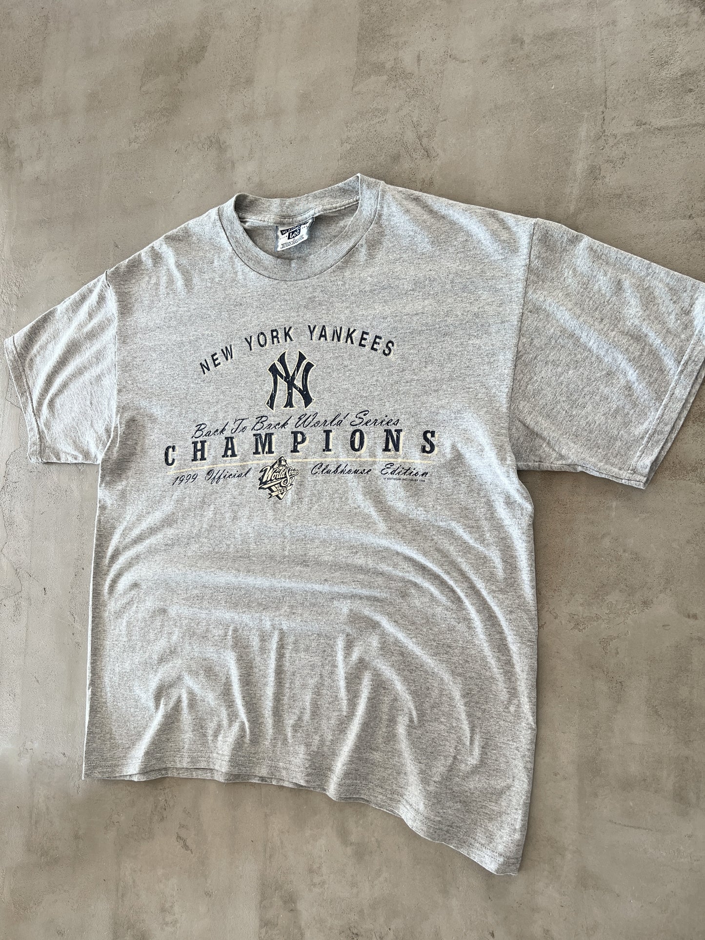GREY YANKEES TEE - 1990S - L