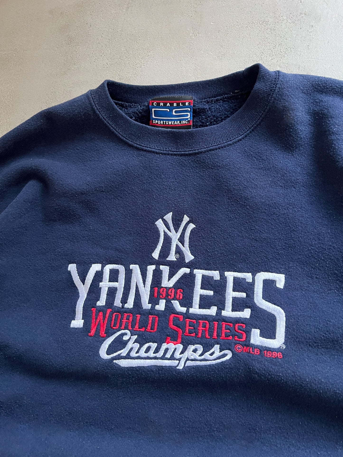 NAVY YANKEES SWEATER - 1996 - L