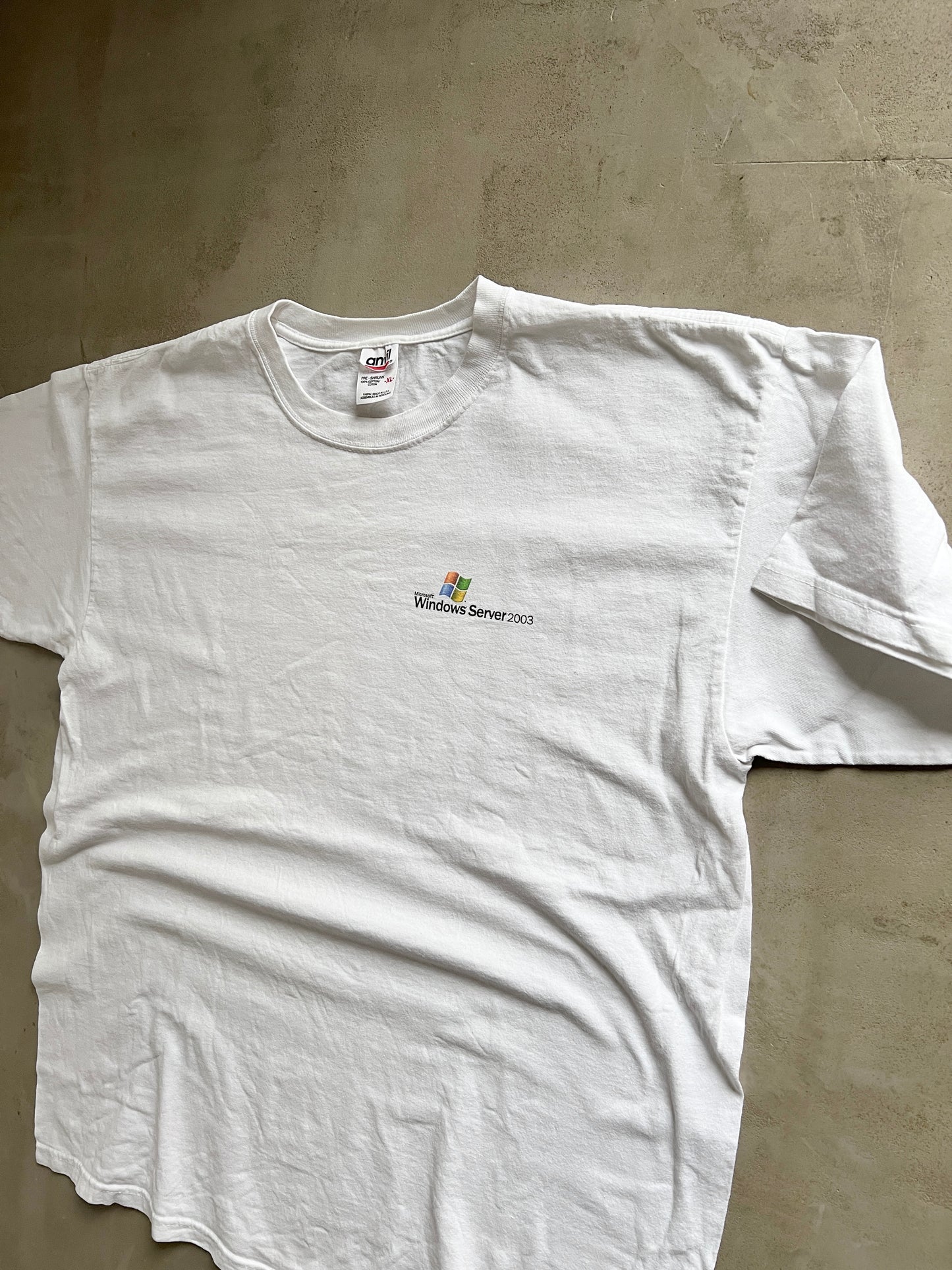 WHITE WINDOWS PROMO TEE - 2003 - XL