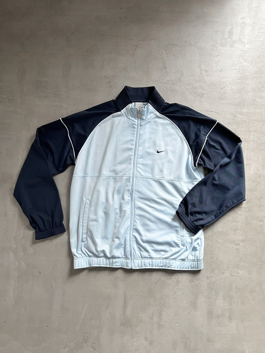 BABY BLUE/NAVY NIKE TRACK JACKET - 2000S - L