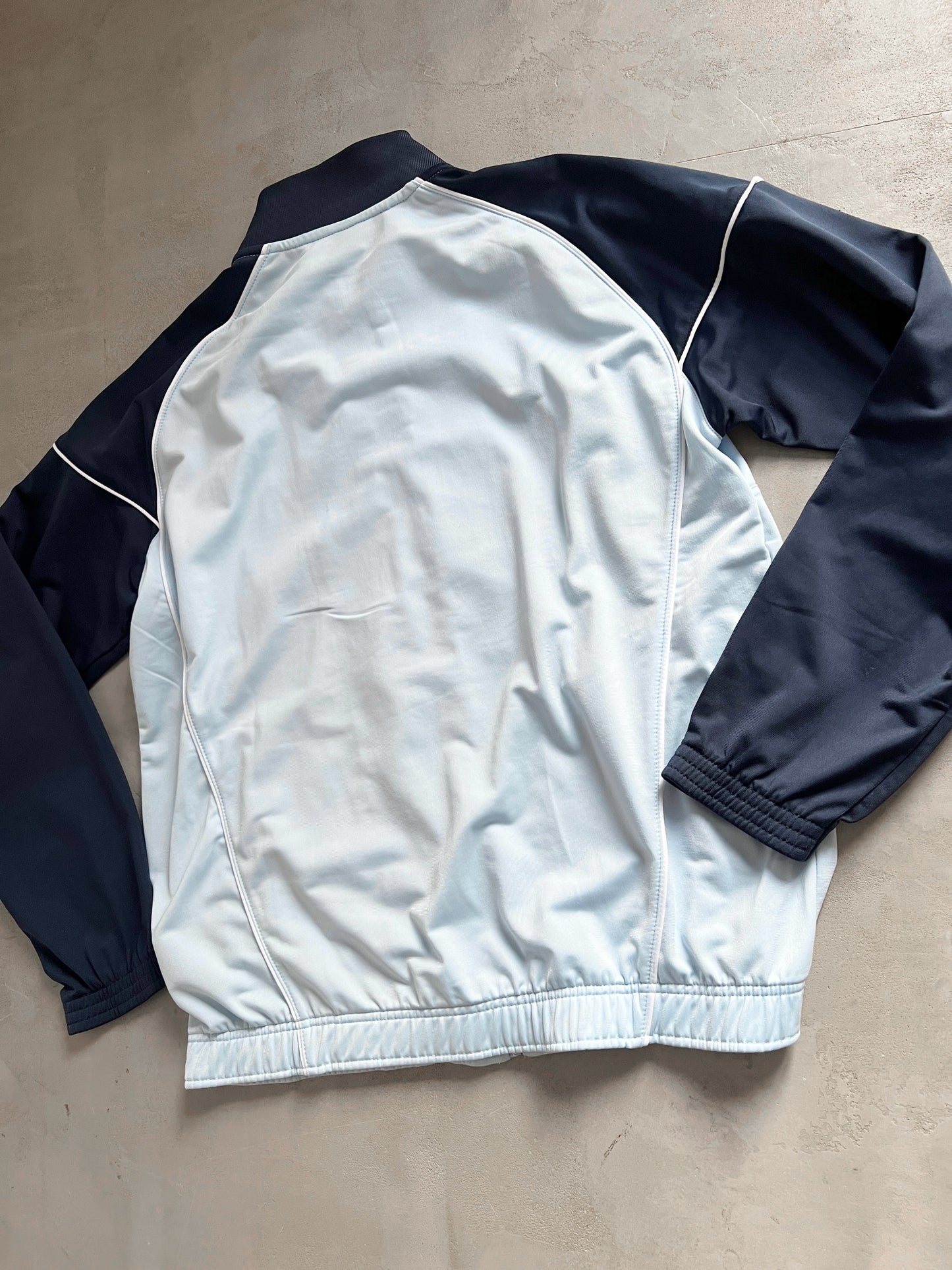BABY BLUE/NAVY NIKE TRACK JACKET - 2000S - L