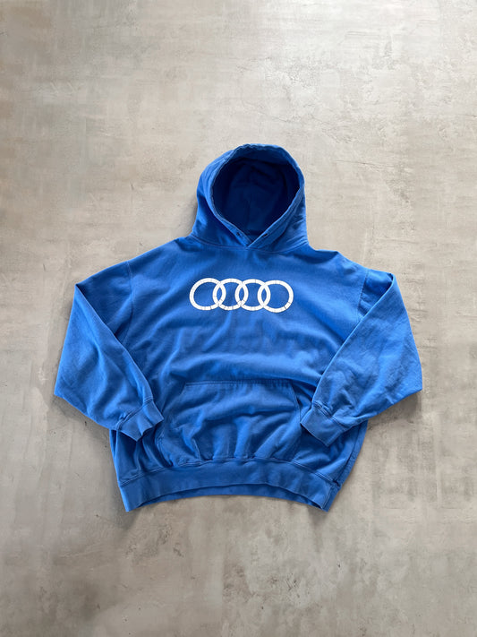 BLUE AUDI HOODIE - 1990S - M