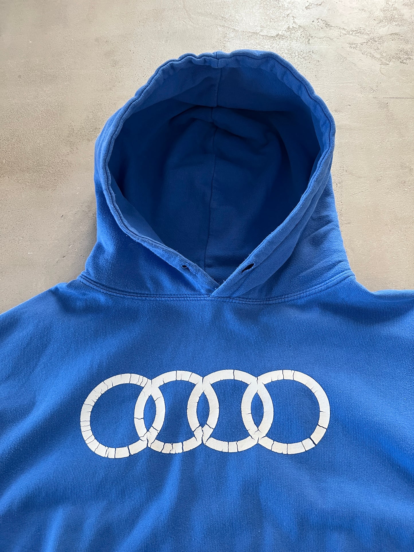 BLUE AUDI HOODIE - 1990S - M