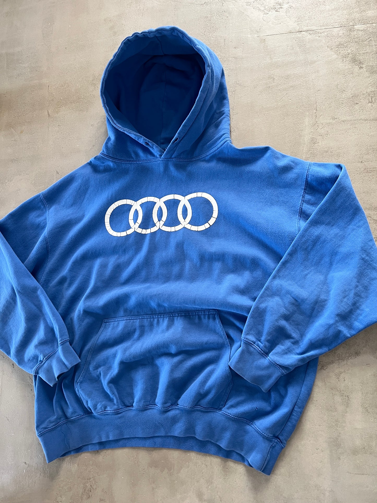BLUE AUDI HOODIE - 1990S - M