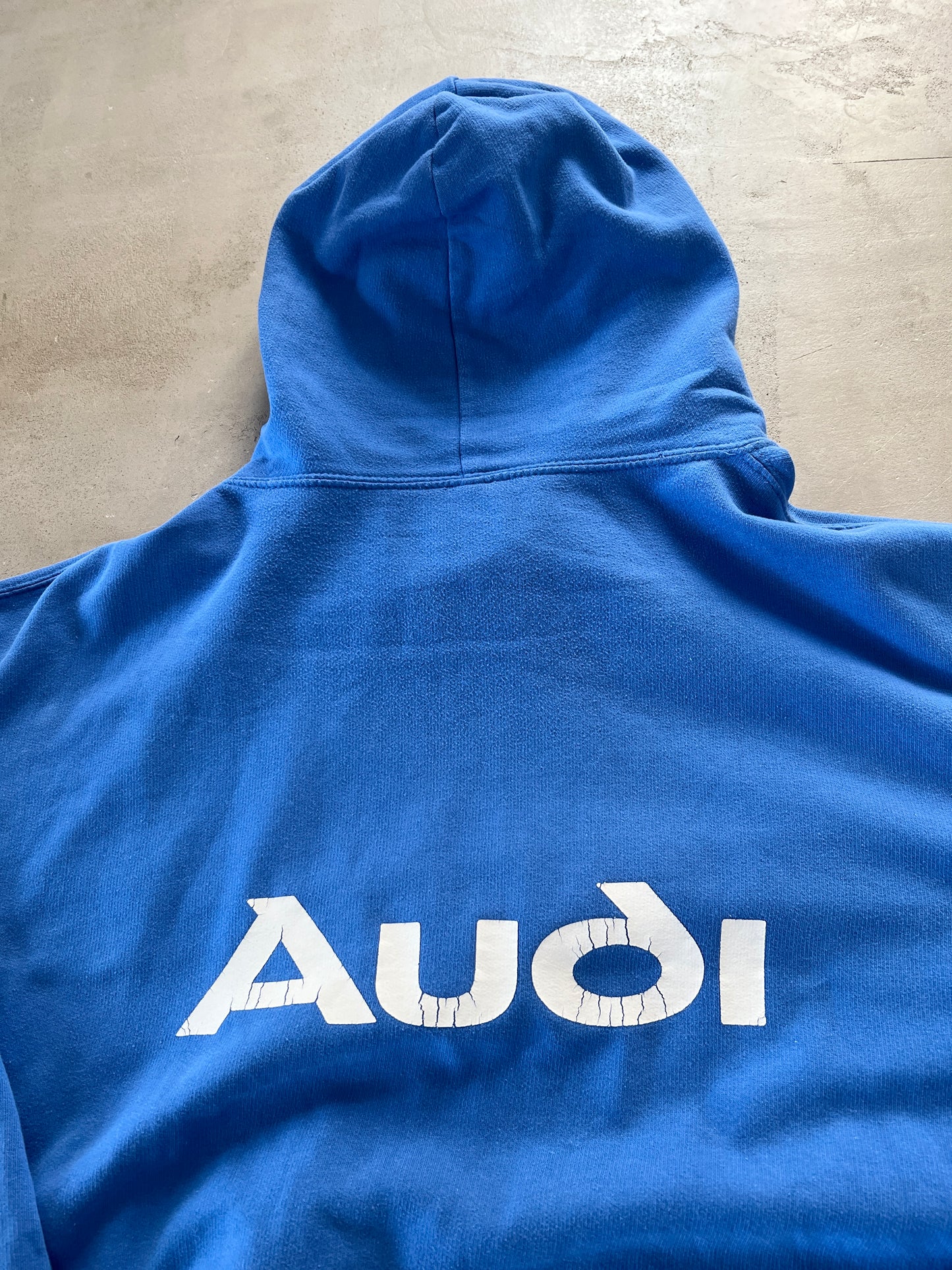 BLUE AUDI HOODIE - 1990S - M