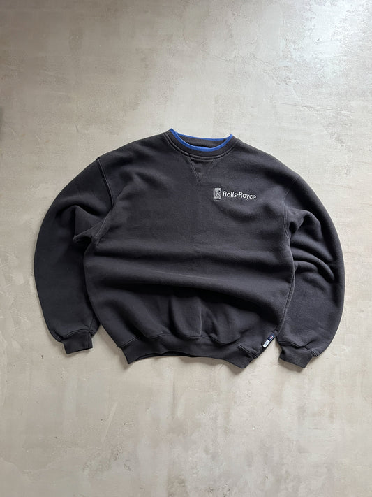 BLACK ROLLS ROYCE SWEATER - 1990S - M