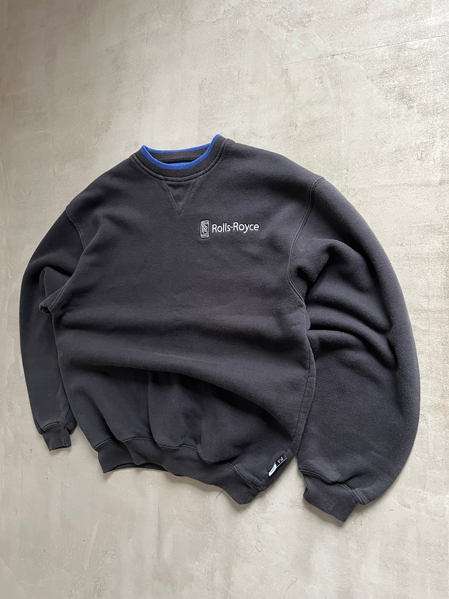 BLACK ROLLS ROYCE SWEATER - 1990S - M