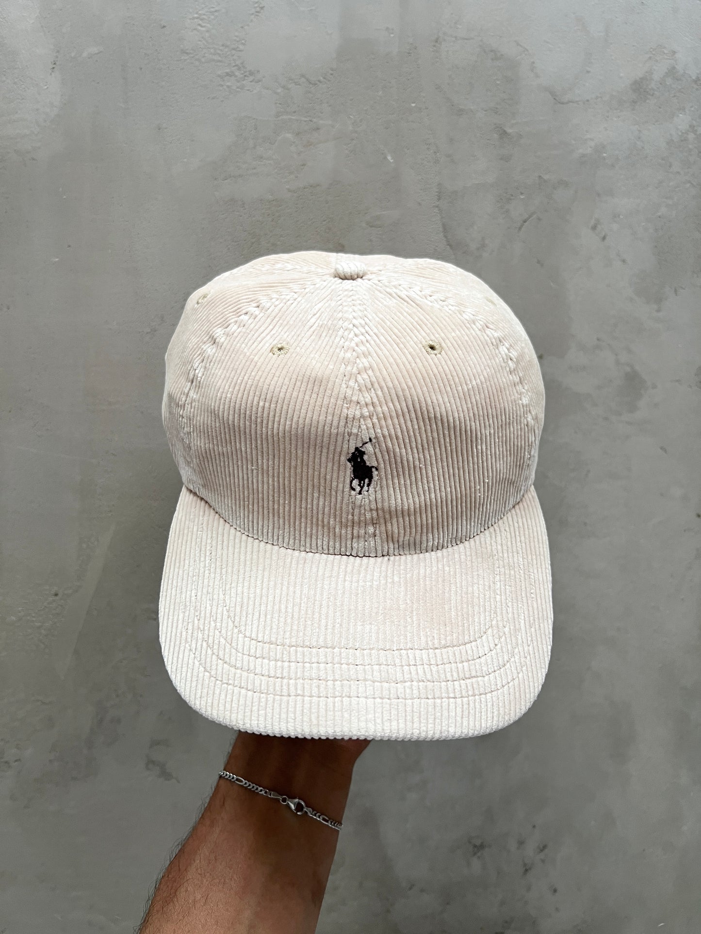 LIGHT BEIGE RALPH LAUREN CAP - 1990S