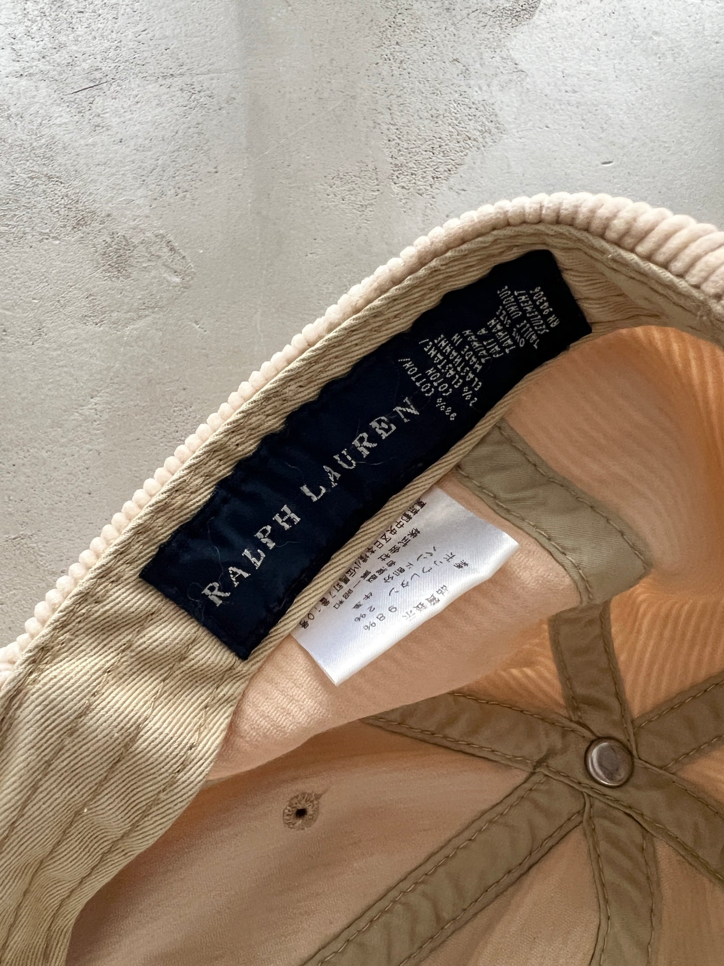 LIGHT BEIGE RALPH LAUREN CAP - 1990S