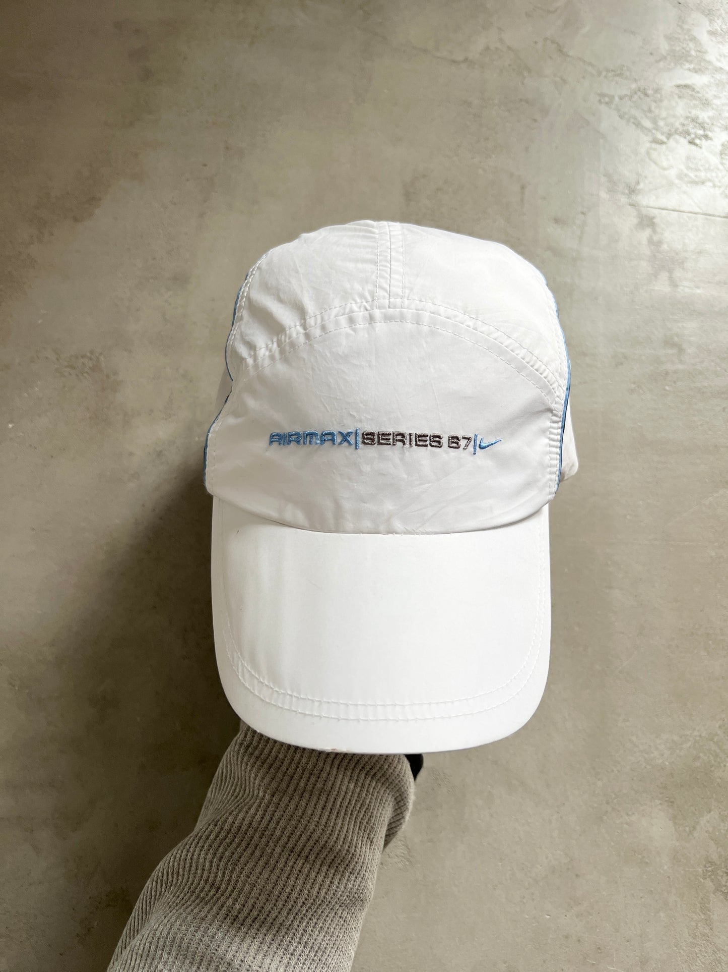 WHITE/BABY BLUE NIKE AIR MAX CAP - 2000S