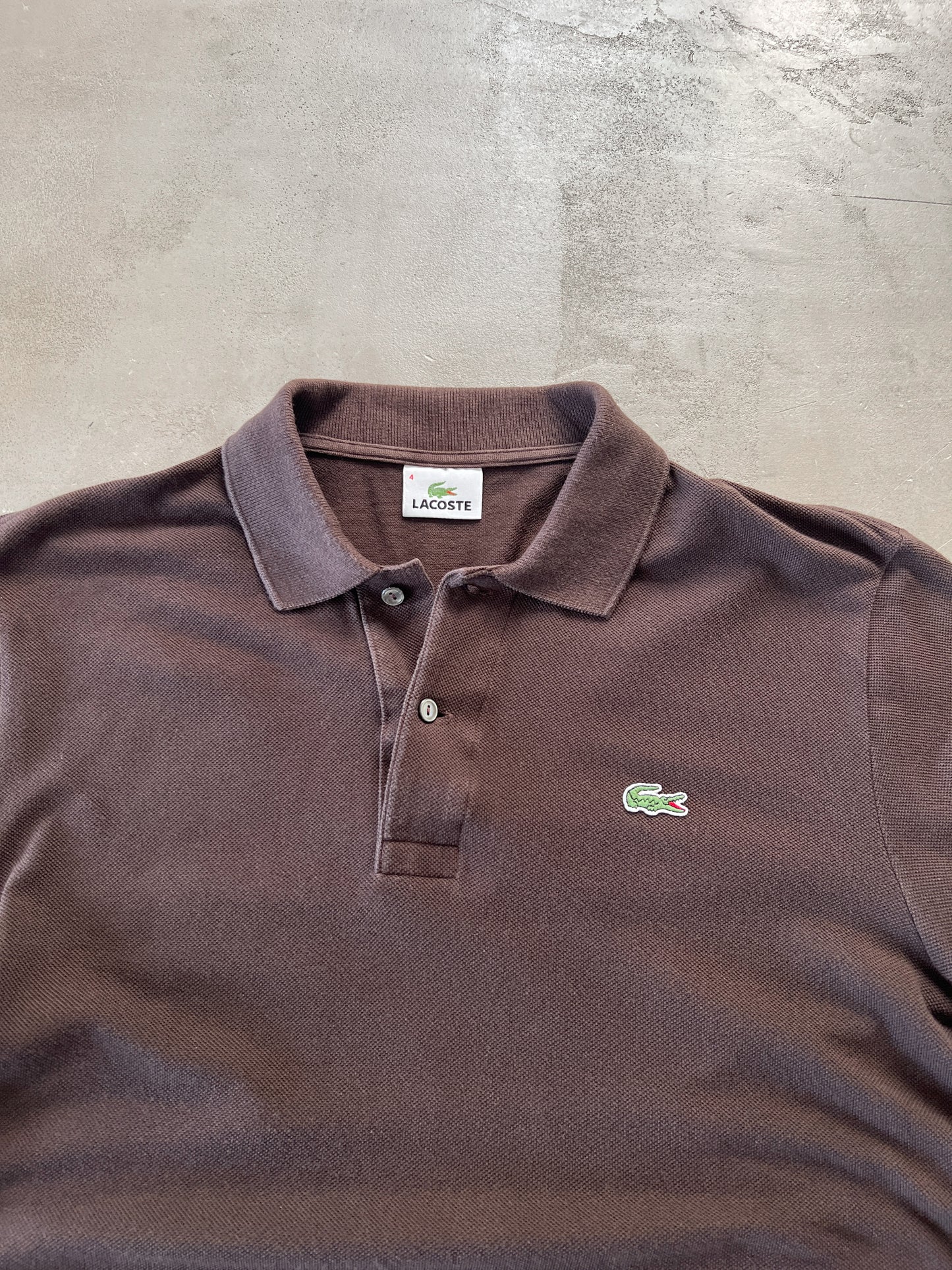 MOCHA LACOSTE LONGSLEEVE - 2000S - L/M