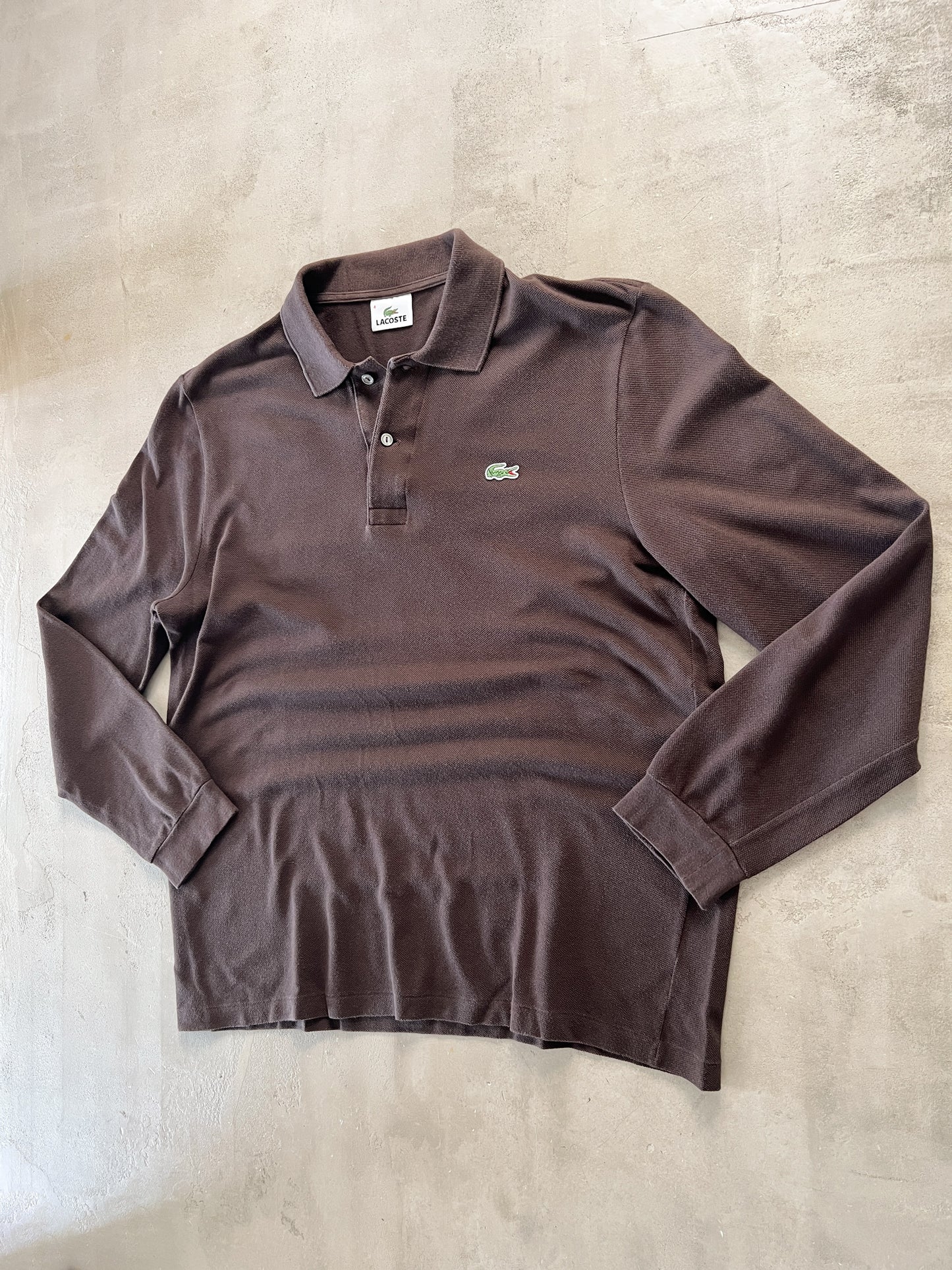 MOCHA LACOSTE LONGSLEEVE - 2000S - L/M