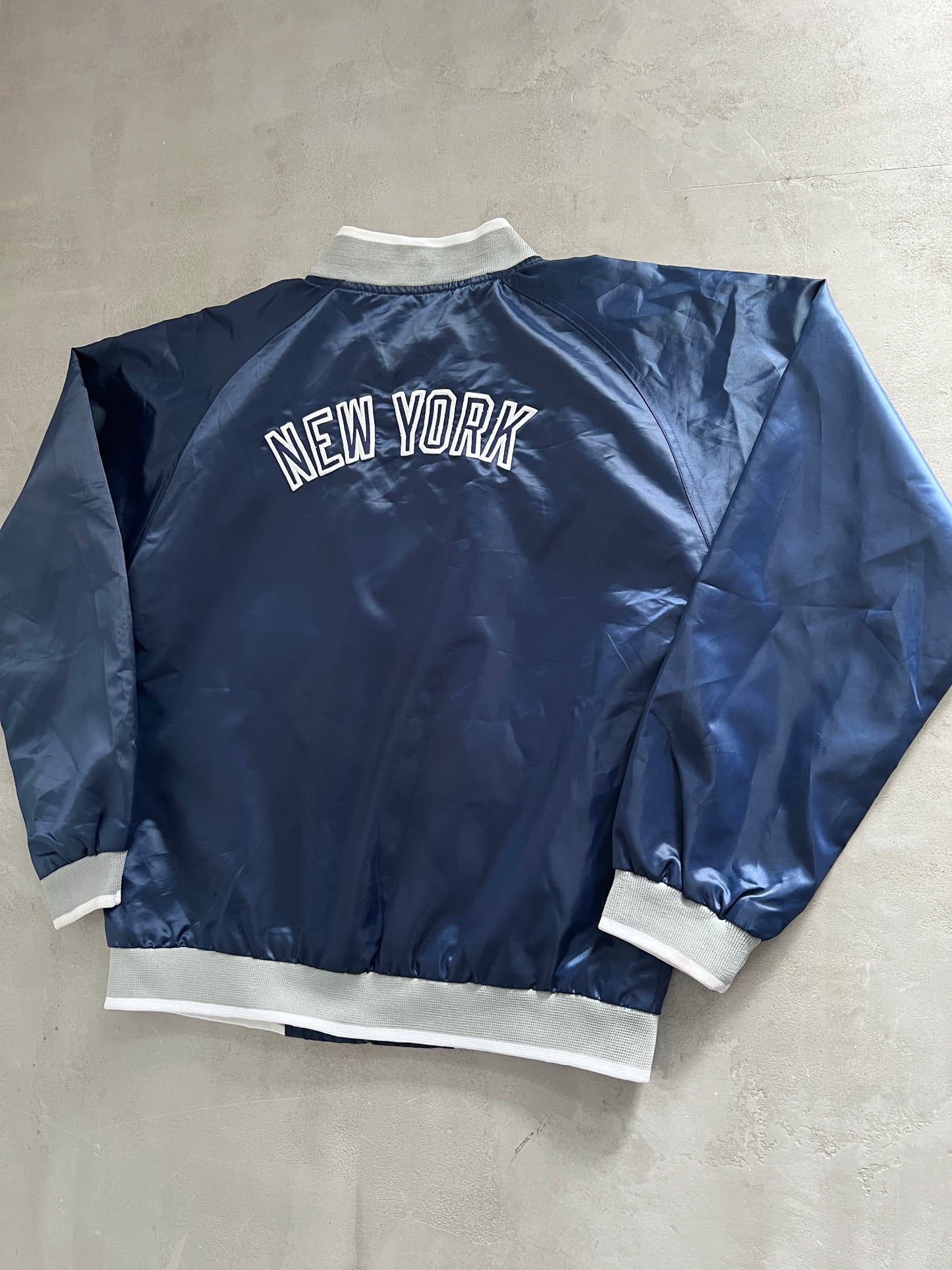 NAVY/WHITE YANKEES NIKE COLLEGE JACKET - 1990S - S/M