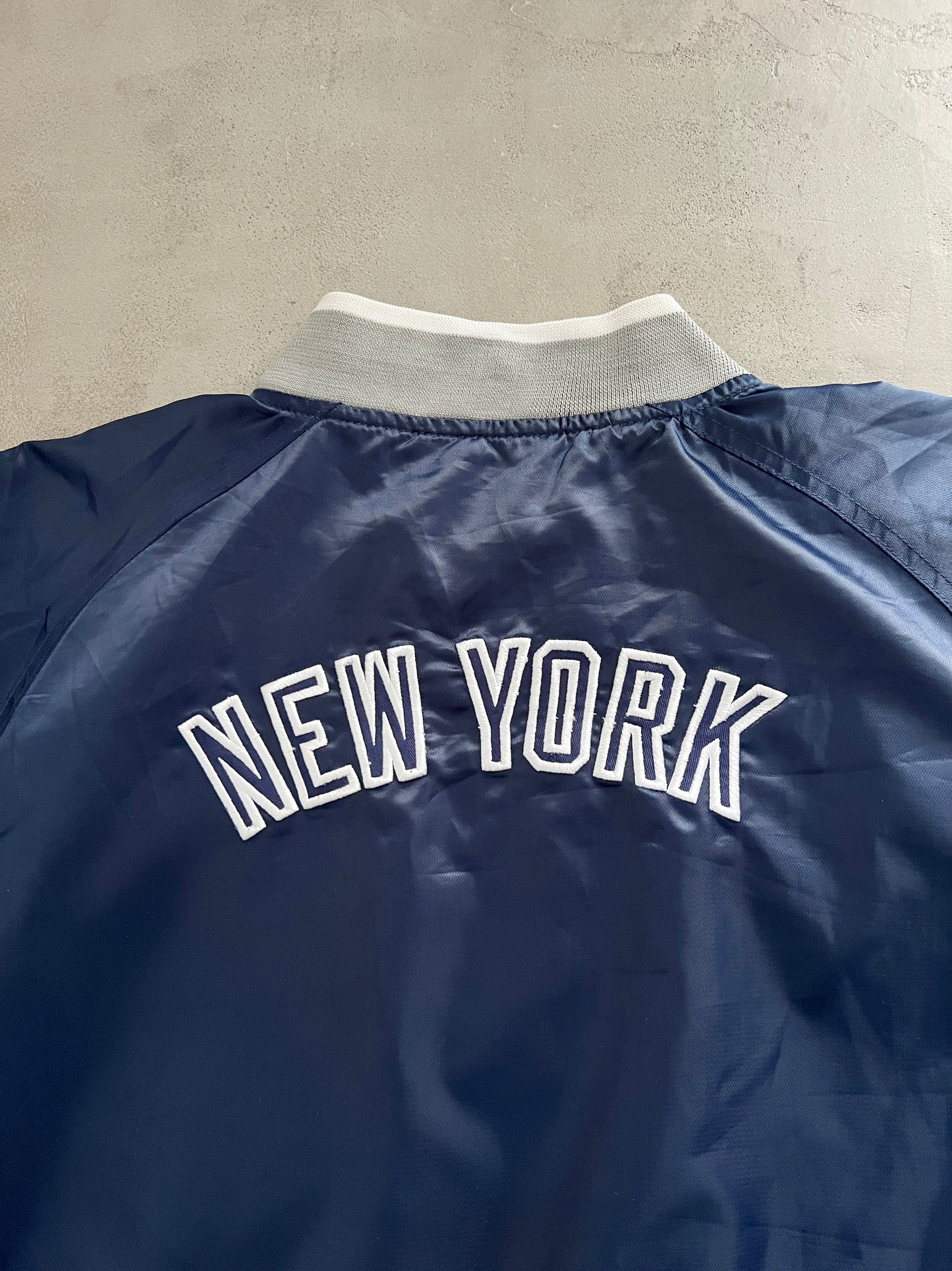 NAVY/WHITE YANKEES NIKE COLLEGE JACKET - 1990S - S/M
