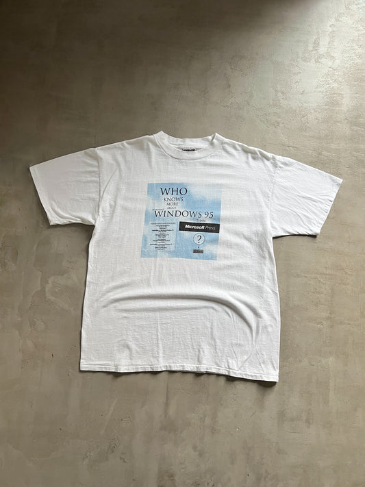 WHITE WINDOWS PROMO TEE - 1990S - XL