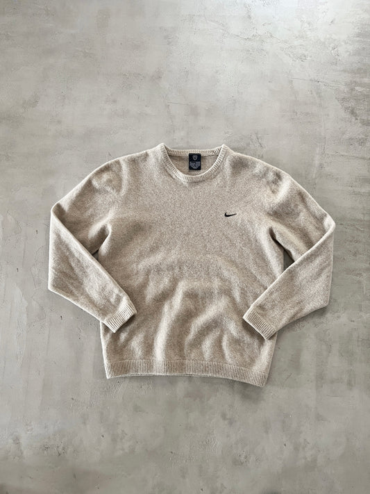 BEIGE NIKE WOOL SWEATER - 2000S - S