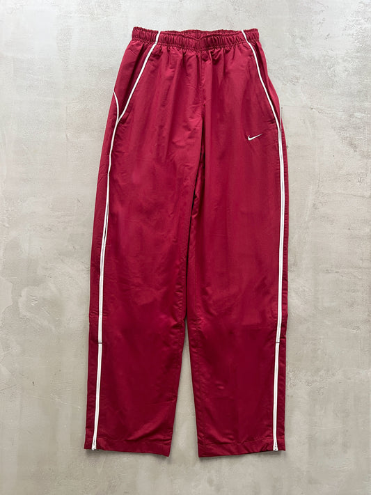 WINE RED NIKE TRACK PANTS - 2000S - M/S