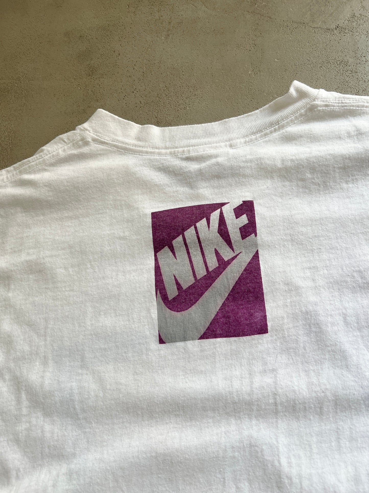 WHITE NIKE TENNIS X AGASSI TEE - 1990S - M