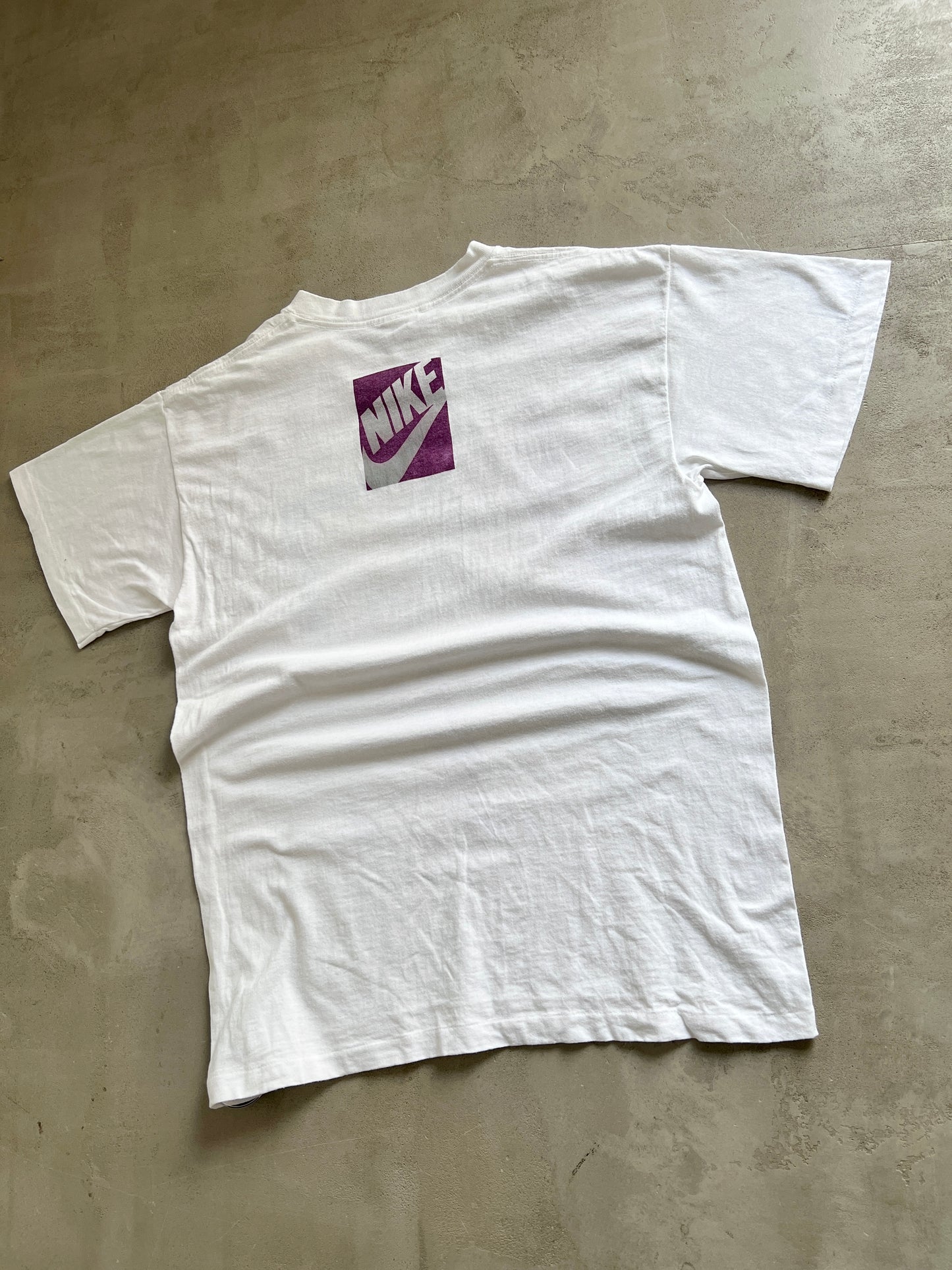 WHITE NIKE TENNIS X AGASSI TEE - 1990S - M