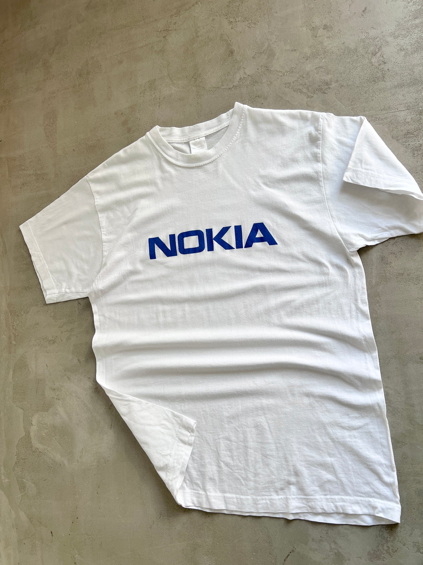 WHITE NOKIA PROMO TEE - 2000S - L