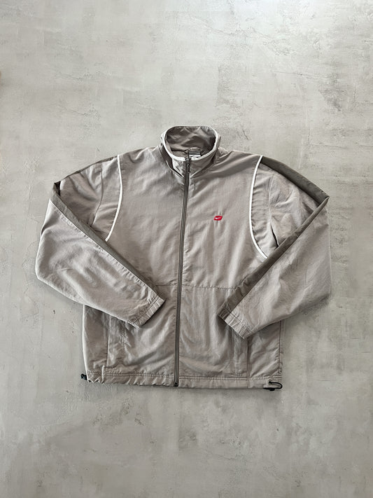 KHAKI NIKE TRACK JACKET - 2000S - M