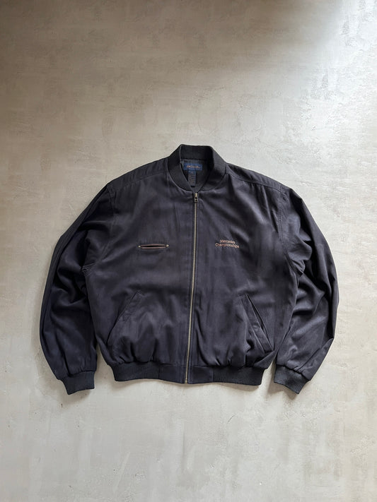 BLACK MERCEDES BENZ JACKET - 1990S - L