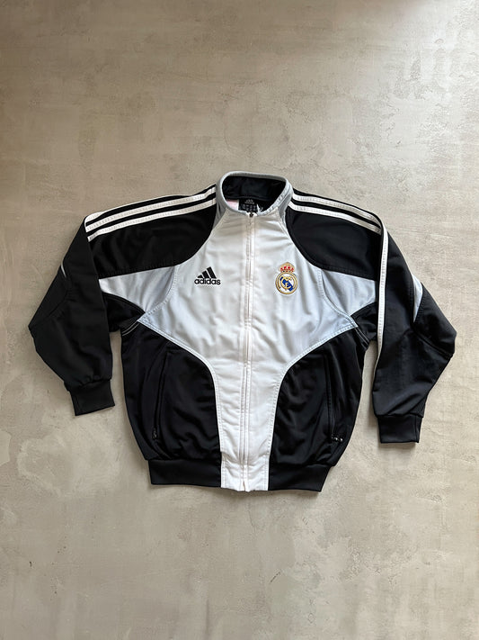 GREY REAL MADRID TRACK JACKET - 2000S - S