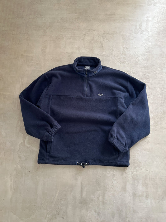 NAVY OAKLEY SOFTWARE HALFZIP - 1990S - XL