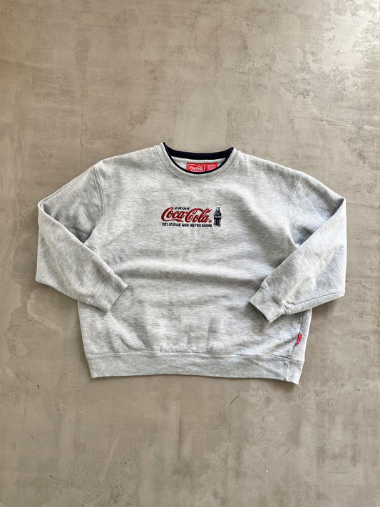 GREY COCA COLA PROMO SWEATER - 1990S - XS