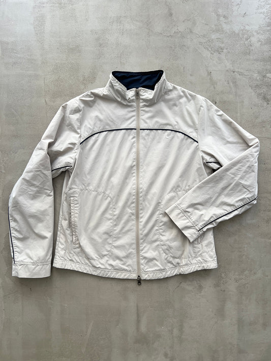 LIGHT BEIGE NIKE TRACK JACKET - 2000S - WMNS L/M