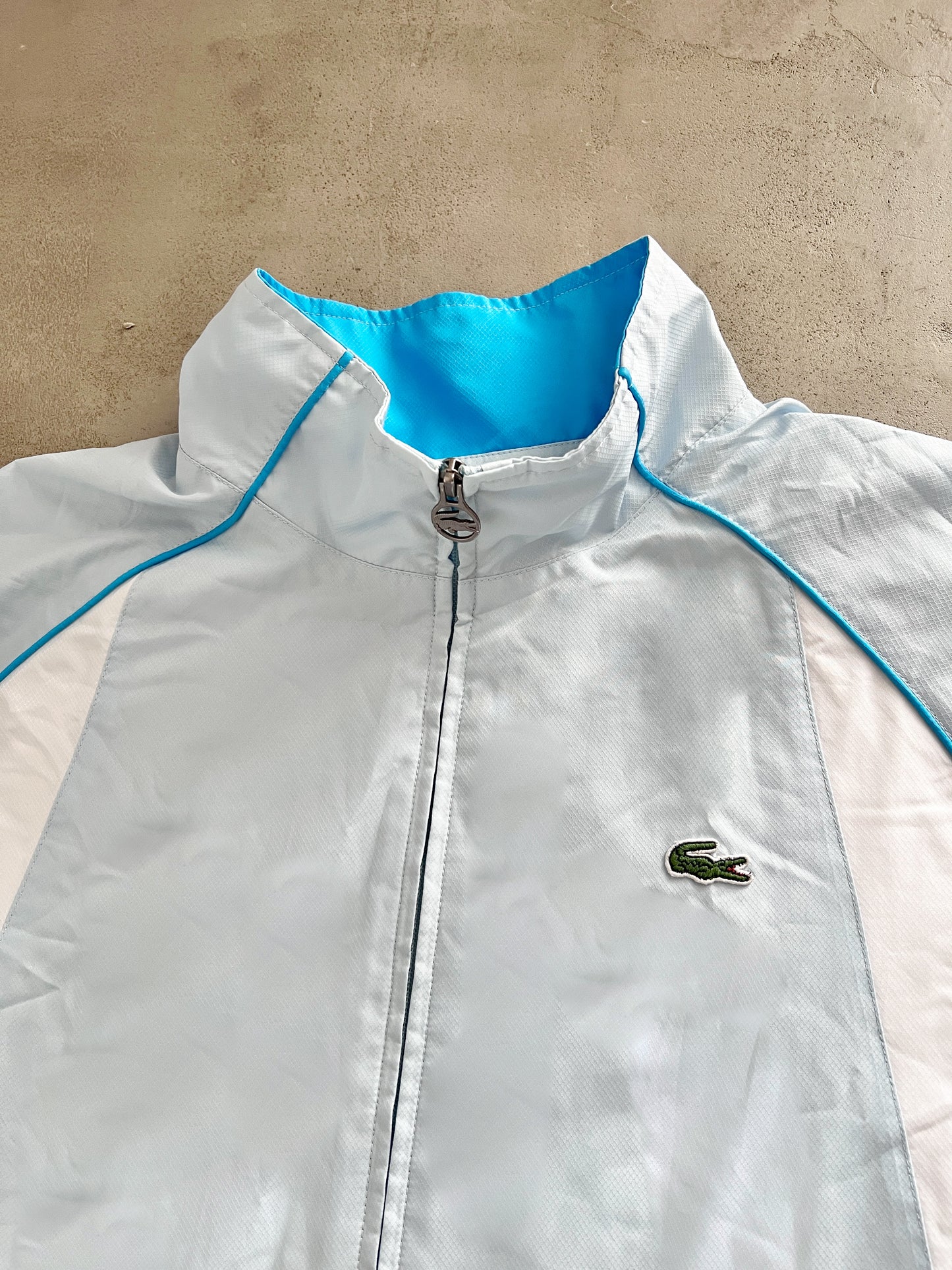 BABY BLUE LACOSTE TRACK JACKET - 2000S - L