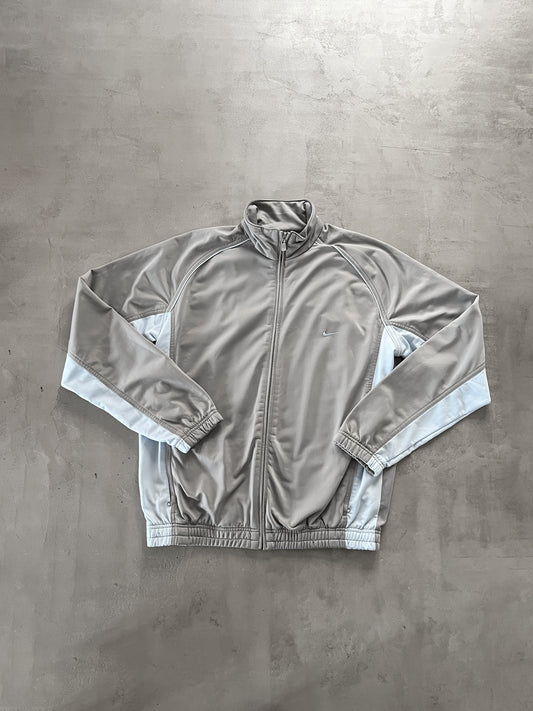 GREY/BABY BLUE NIKE TRACK JACKET - 2000S - L