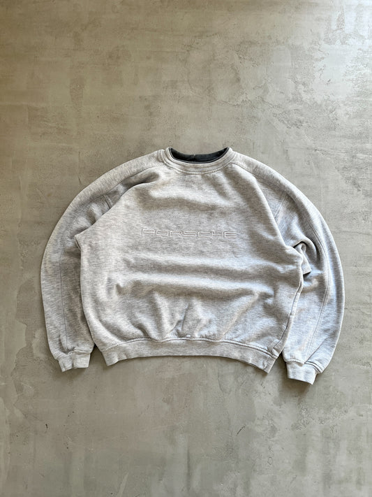 GREY PORSCHE SWEATER - 1990S - XS