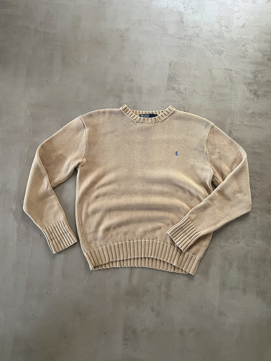BEIGE RALPH LAUREN KNIT SWEATER - 2000S - S