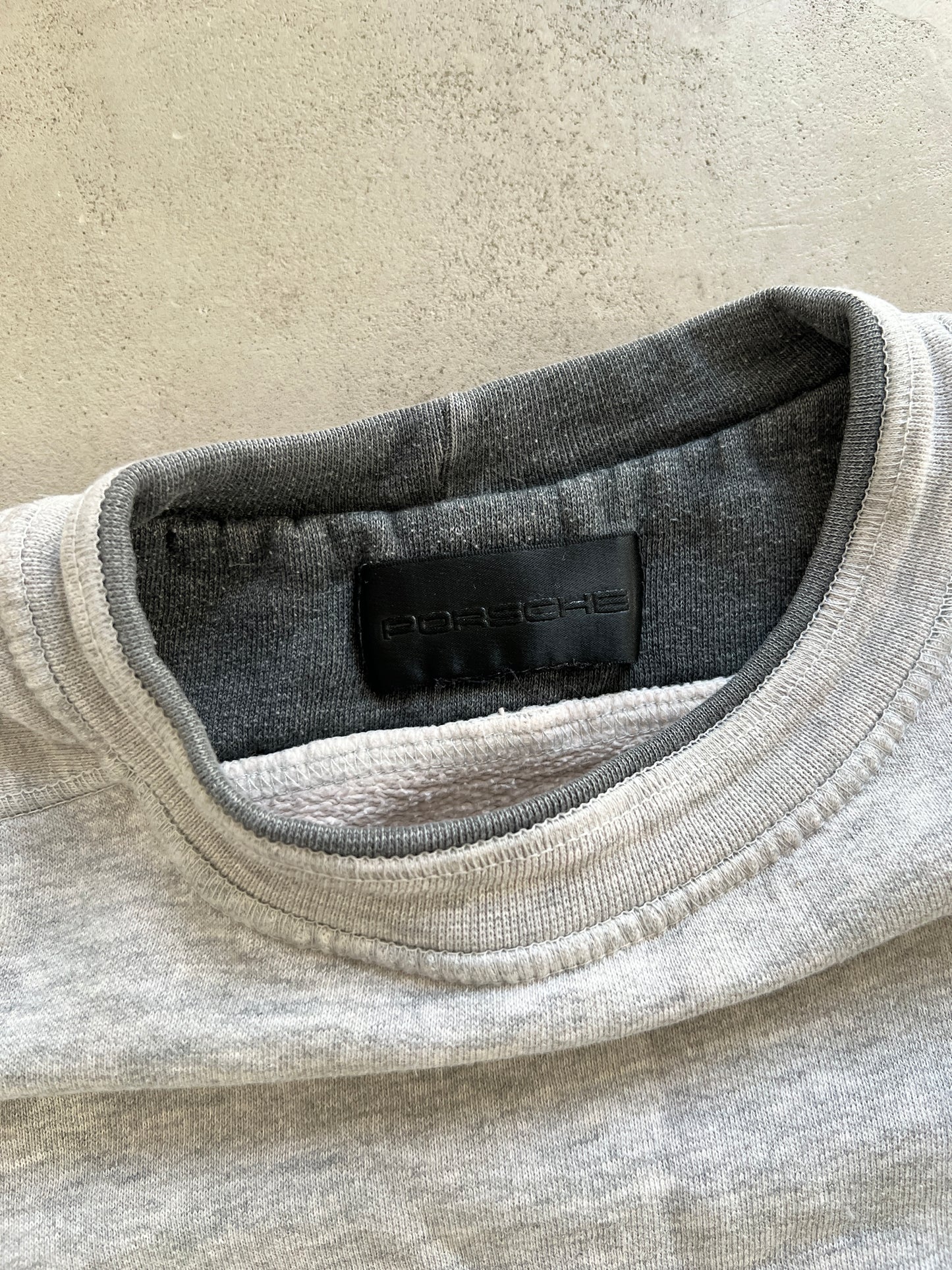 GREY PORSCHE SWEATER - 1990S - XS