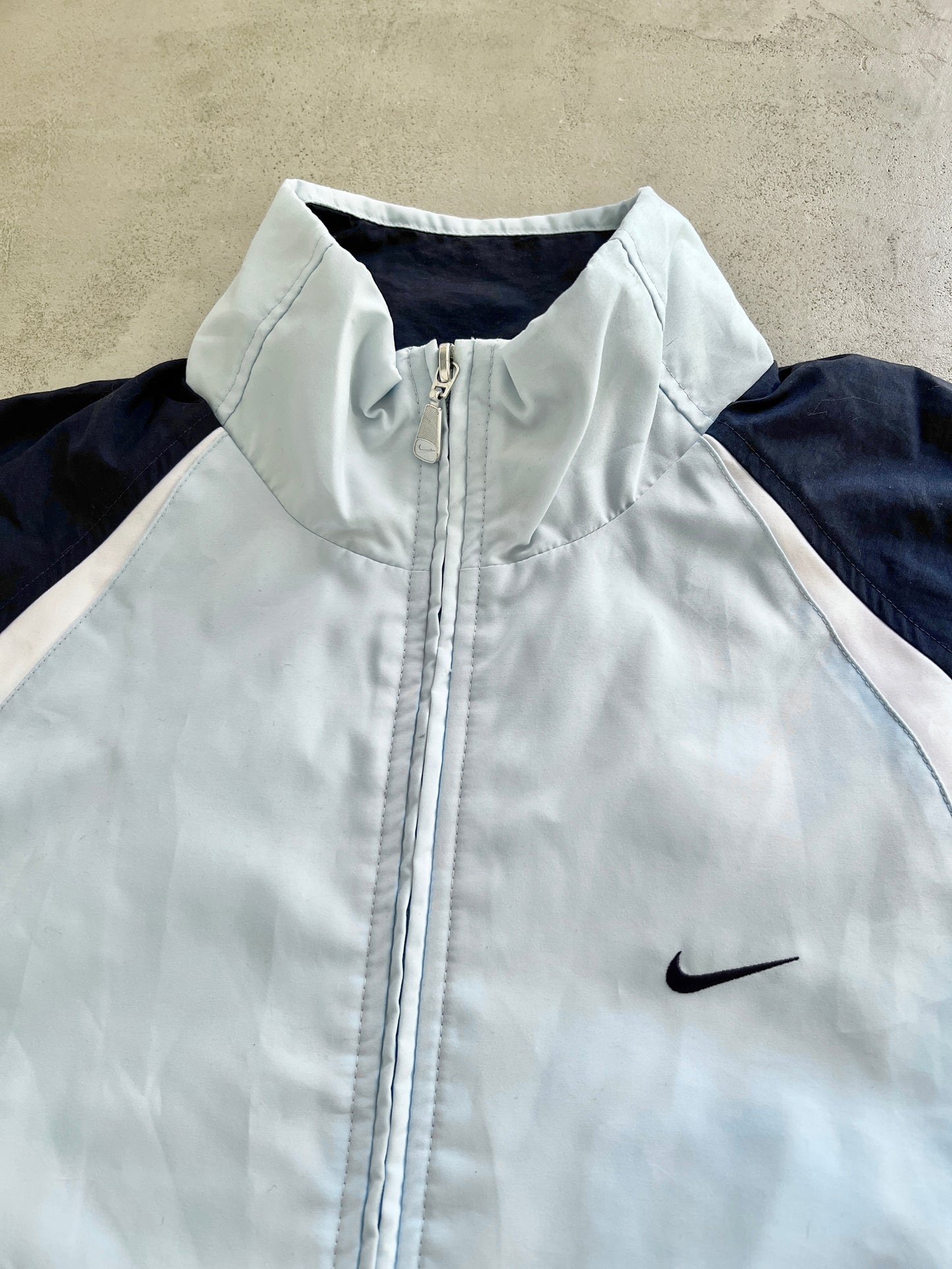 BABY BLUE NIKE TRACK JACKET - 2000S - S/M
