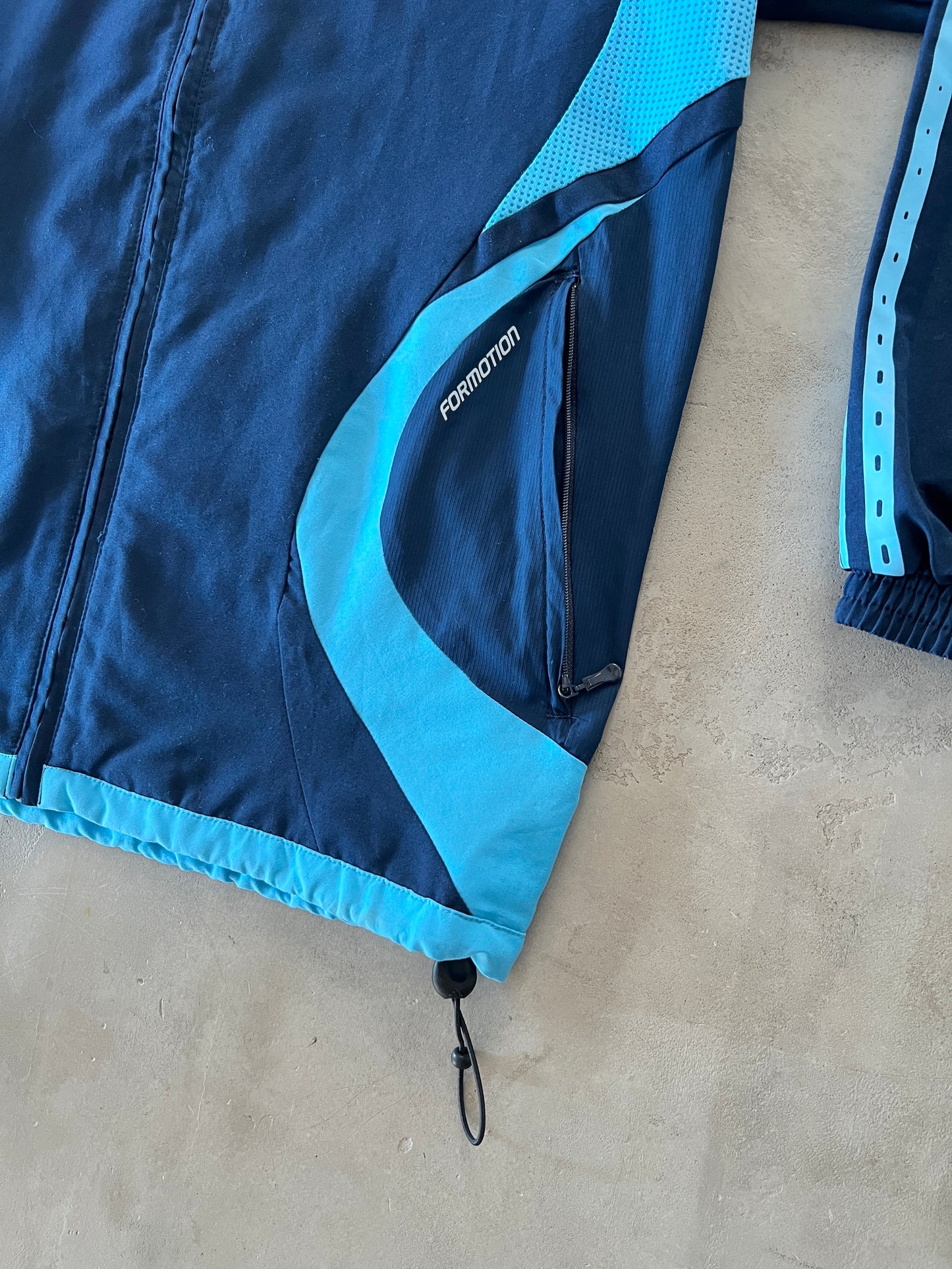 NAVY/BABY BLUE MARSEILLE TRACK JACKET - 2000S - L