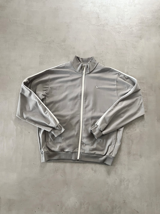 GREY/KHAKI NIKE TRACK JACKET - 2000S - XL